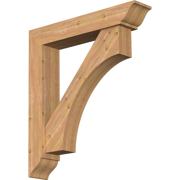 Ekena Millwork Westlake Traditional Smooth Bracket w/ Offset Brace, Western Red Cedar, 7 1/2"W x 40"D x 44"H BKT0806X40X44WTL01SWR - main